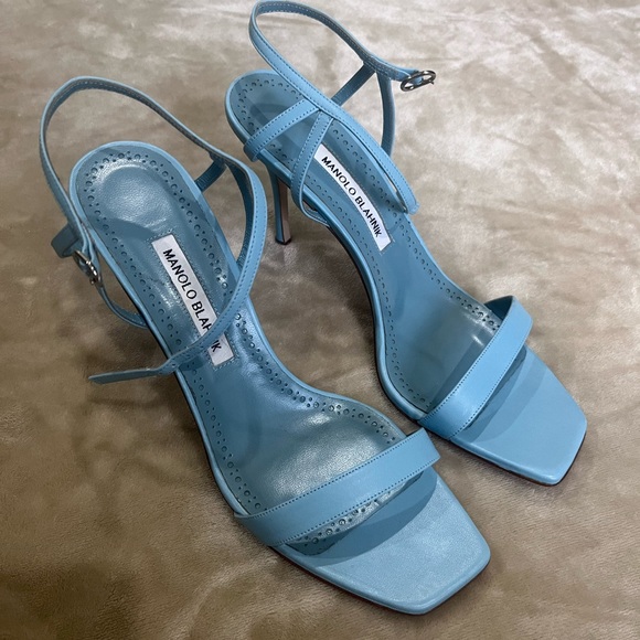 Blue square toe manolo blahnik - Picture 3 of 6